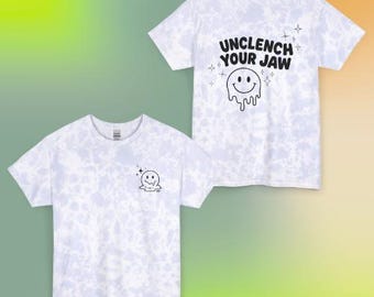 Trippy Smiley Face Tie Dye Shirt | Unclench Your Jaw Rave Tee