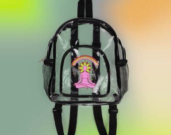 Clear Stadium Backpack | Water-Resistant Rave Festival Bag
