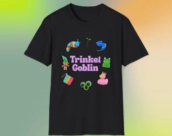 Trinket Goblin Unisex Tee | Rave and EDM Festival Shirt | Comfy , Breathable Cotton Blend Tee