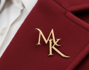 Brooch, Custom Initial Lapel Pin, Custom Lapel Pin, Wedding Gift, Bridesmaid Gift, Groomsmen Gift, Brooches, Xmas, Party Pin