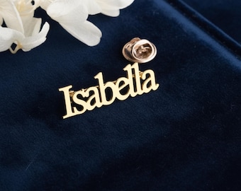 Brooch, Custom Name Brooch, Personalized Name Lapel Pin, Monogram Lapel pin, Groomsmen Gift, Gift For Her, Birthday Gift, Christmas Gift.