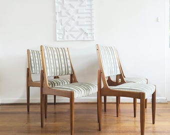 RESERVED CLARE + Mid Century Parker Style Chairs in Teak / originally Upholstered / Scandinavian design  PICKUP Only Melbourne