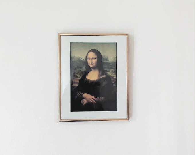 SOLD SOLD Vintage Gold Framed  Leonardo da Vinci "Mona Lisa" Photographic Art Print -  - Italy -  Quality framing - Renaissance