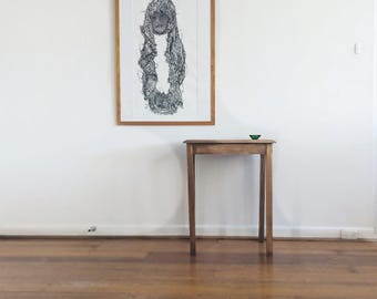 Antique Vintage Solid Oak Side Table / Hall Table/Entry Table (c. 1930s) Tapered Legs/Desk/Utility kitchen Table/Arts and Crafts PICKUP Only