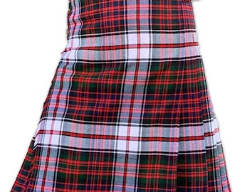 Kilt scozzese tradizionale MacDonald da uomo, realizzato a mano, abbigliamento tradizionale delle Highlands scozzesi.