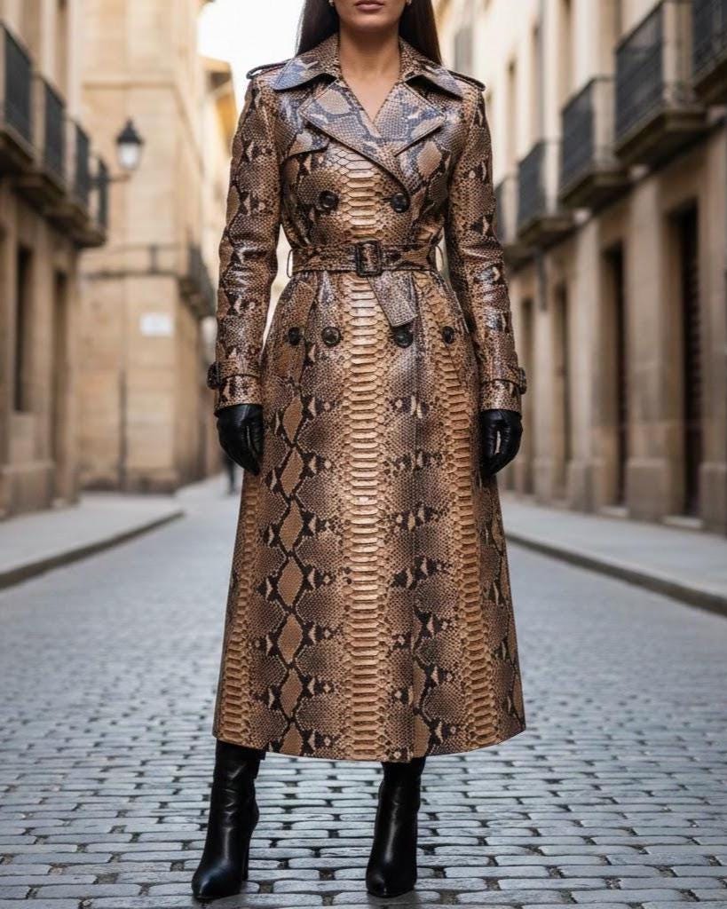 Python Trench Coat - Etsy