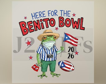 Aquí para la transferencia DTF del Benito Bowl