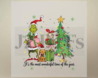 Es la época más maravillosa del año, Navidad, Grinch - DTF Transfer
