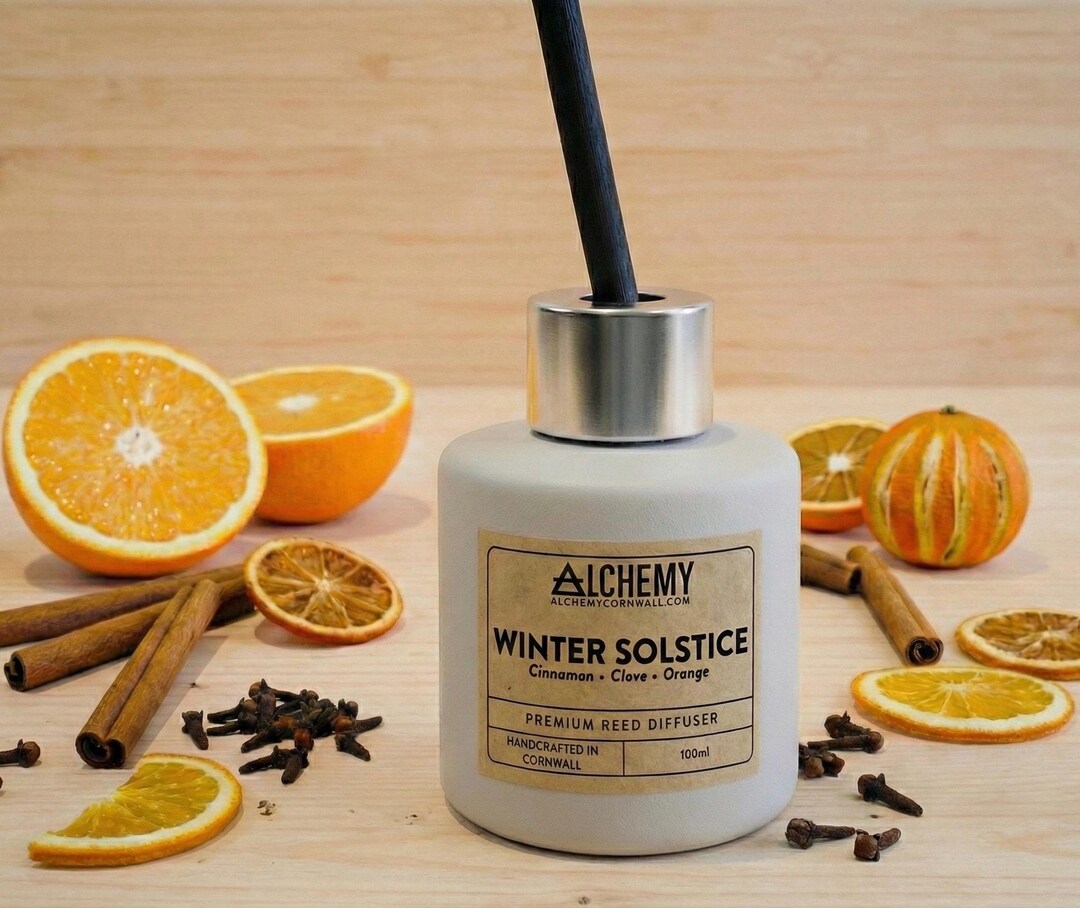 Solstice Diffuser Winter Solstice Reed Diffuser | Cinnamon, Clove & Orange | Alcohol-free ...