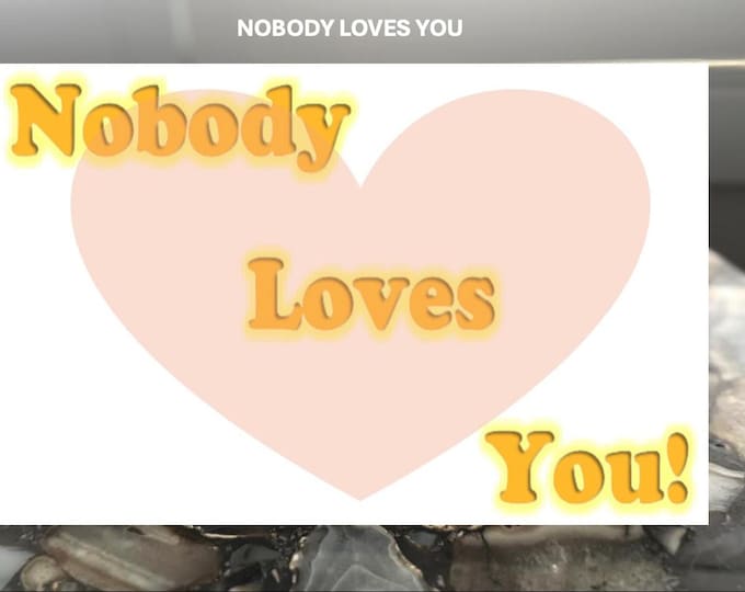 Nobody loves you.... : 10pcs 5x7in Holiday Valentines Greeting Card