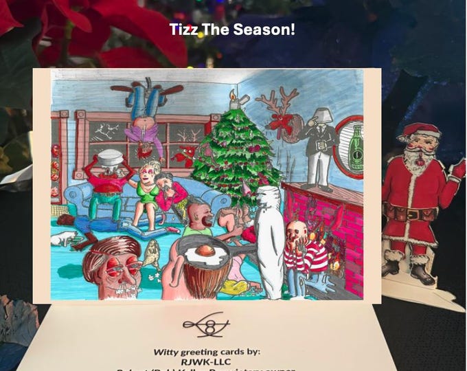 Tizz The Season! : 10pcs 5x7in Horizontal Holiday Christmas Greeting Card