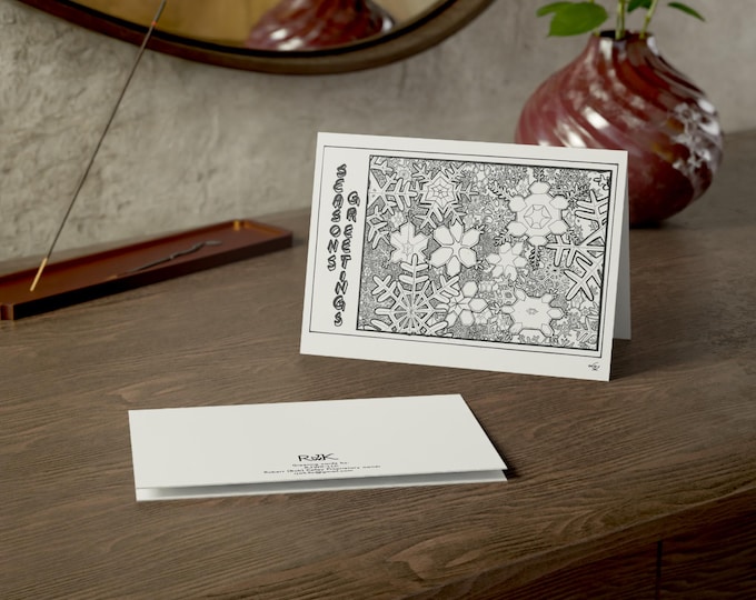 Snowflakes: Holiday Christmas Greeting Card, 5x7in Horizontal