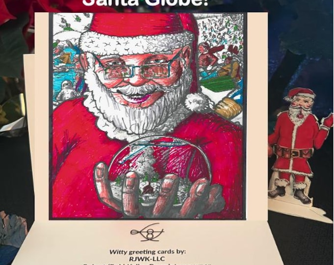 Snow globe (Part 2 of 2) : 10pcs 5x7in Holiday Christmas Greeting Card