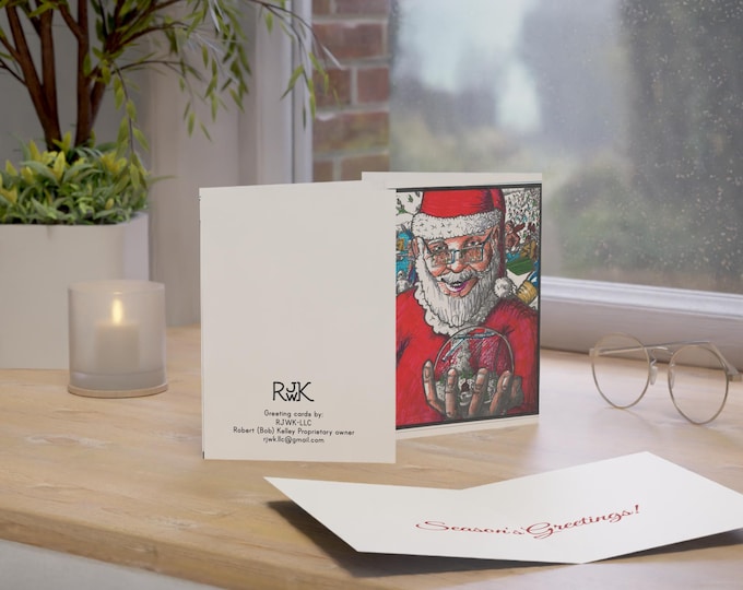 Snow globe (Part 2 of 3) : 10pcs 5x7in Holiday Christmas Greeting Card