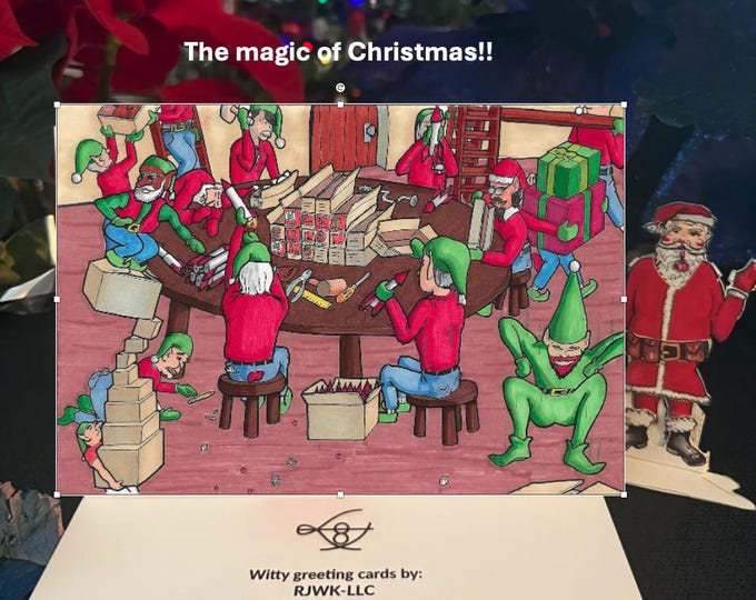 Differing Views: (1 of 4) 10pcs 5x7in Horizontal Holiday Christmas Greeting Card