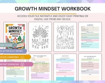 Growth Mindset Workbook | Personal Development & Positive Thinking Journal | Confidence Building, Goal Setting, Self Improvement PDF