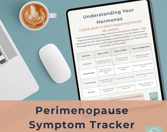 Perimenopause Erscheinungsbild & Arztbesuchsplaner | Ausdruckbares Hormon Tagebuch (PDF)