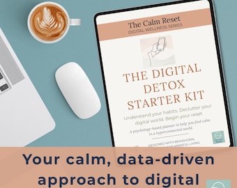 The Digital Detox Starter Kit | Dopamine Reset Planner for Mindful Tech Habits & Screen-Time Awareness
