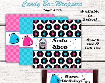 1950 S Birthday Party Menu 50 S Fifties Sock Hop Etsy