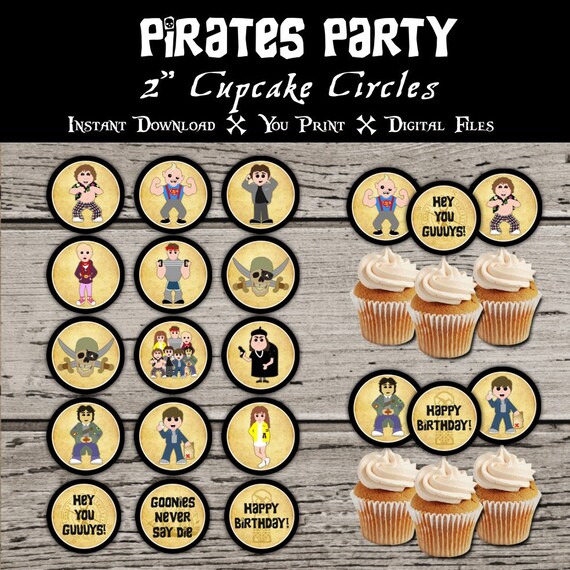 Pirate Inspired Cupcake Toppers