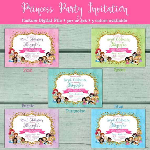Princess Birthday Party Invitation. Royal Birthday Invitation. Princess Baby Shower Invitation. Gold Glitter Princess. Royal Baby Shower Il_570xn