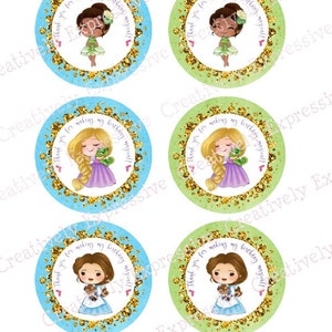 Princess Birthday Party. Princess Baby Shower. Little Princess. Favor Tags. Thank you tags. Treat tags. Treat bags. Party Favor Tags image 3