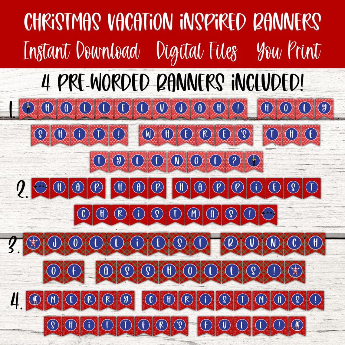 Christmas Vacation Party Banner. Christmas Vacation Inspired - Etsy
