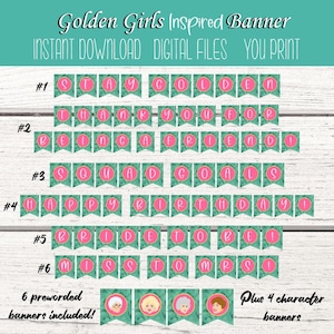 Golden Girls Party. Golden Girls Birthday Party Banner. Bridal Shower Banner. Stay Golden banner. Birthday Banner. 80's Tv Show. Party decor