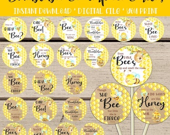 Bumblebee Birthday Party Centerpiece Circles. Bee Baby Shower Centerpieces. Bee Gender Reveal table decor. Bumblebee Party Decor. Bee circle
