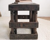 wood crate,vintage crate,advertising crate,industrial wood shipping crate,waste basket,carboy crate,PUROXIA,plant stand,farmhouse antiques