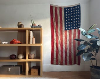 アメリカ国旗デザイン ビンテージ物 48 個の星が付いたアメリカ国旗、1940 年代のビンテージ国旗、第二次