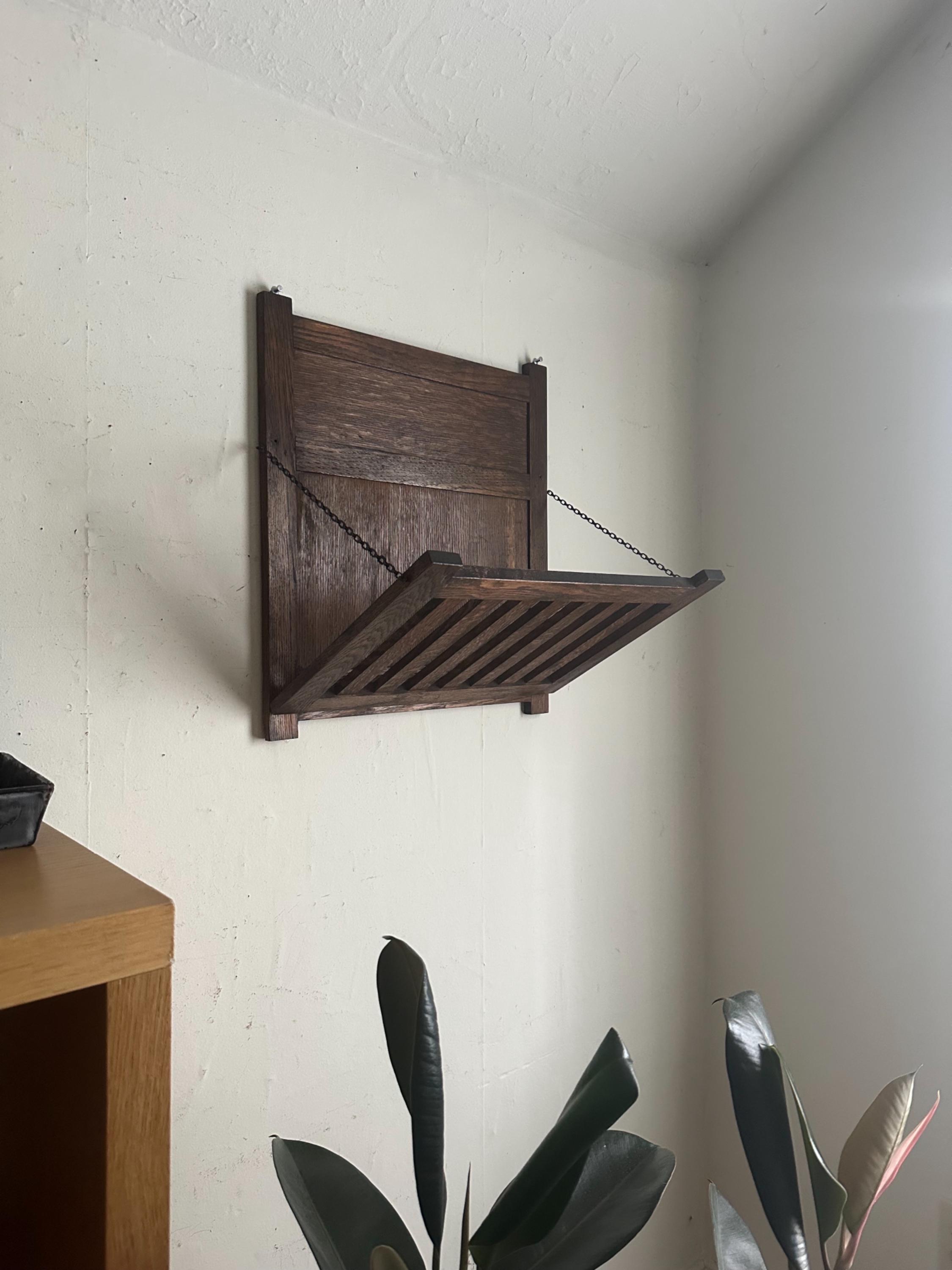 antique arts and crafts mail sorter wood shelf mission oak farmhouse antiques