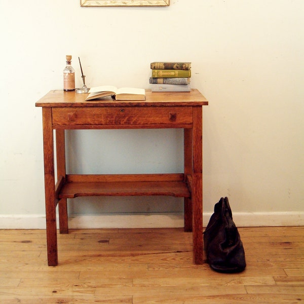circa 1940 vintage industrial school desk arts and crafts