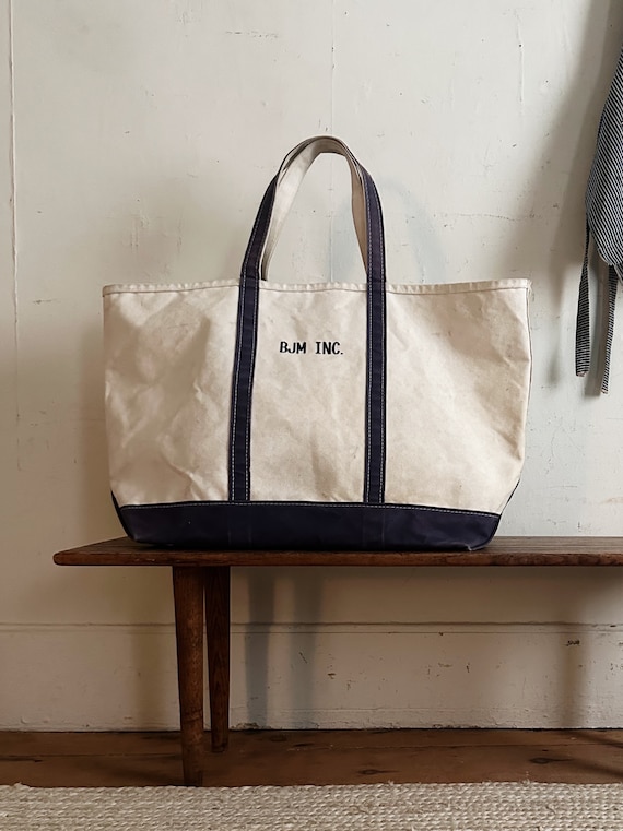 【限定品】 Large Extra Bean LL Bag Canvas Tote and Boat Vintage 1990 Etsy - その他