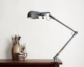 vintage industrial lamp SEARS CRAFTSMAN articulated task desk work light farmhouse antiques