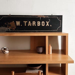 vintage sign antique wood trade sign farmhouse decor