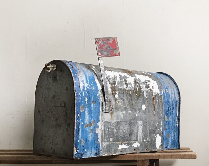 Vintage Mailbox,antique Rural Mailbox,galvanized Mailbox,no 2 Rural