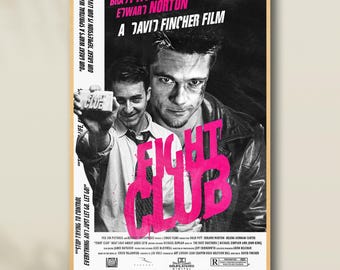 Póster clásico de la película "El Club de la Lucha", coleccionable para aficionados al cine, póster vintage, decoración del hogar, arte mural, póster de regalo.