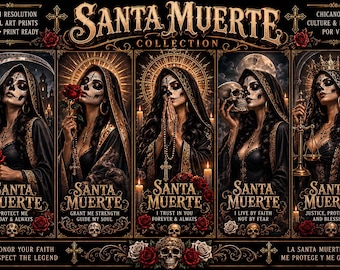 Láminas de arte de Santa Muerte / Colección Chicano Gothic (Descarga digital)