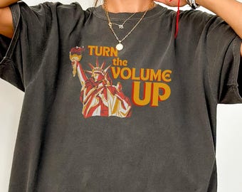 Comfort Colors® NYC Turn the Volume Up Shirt | NYC Mayor Mamdani Shirt, Statue of Liberty Shirt, Liberal Shirt, Democracy Shirt, Protest Tee