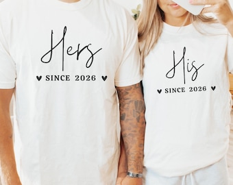 Comfort Colors® His & Hers Couple Shirts, Matching Shirts, Anniversary Gift, Valentines Day Tshirt, His And Hers Shirt, Matching Couple