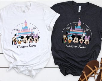 Custom 2026 Disney Mickey and Friends Family Matching Shirts, Disneyworld 2026 Family Shirts, Disney Vacation 2026 Trip Shirt