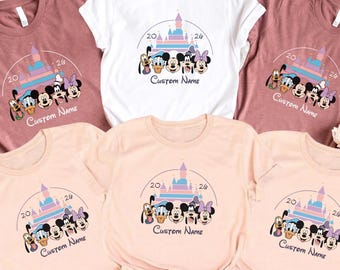 Custom 2026 Disney Mickey and Friends Family Matching Shirts, Disneyworld 2026 Family Shirts, Disney Vacation 2026 Trip Shirt