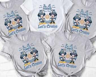 Custom 2026 Disney Cruise Family Matching Shirt, Let's Cruise Disney Shirts, 2026 Disney world Cruise Family Shirts