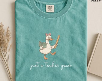 Goose Teacher Shirt, Back to School Teacher Tee, Funny Teacher Shirt, Comfort Colors T-Shirt, Cute Teacher Gift, Team Teacher Top