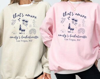 Custom Italian Bachelorette Sweatshirt, That’s Amore Crewneck, Girls Trip Matching Outfit, Bride and Bridesmaid Sweater, Bridal Shower Shirt