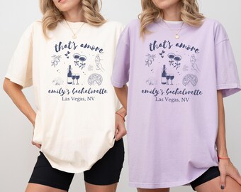 Comfort Colors®Custom Italian Bachelorette Shirts, That’s Amore Shirt, Girls Trip Matching Outfit, Bridemaid  Shirt, Bridal Shower Shirt