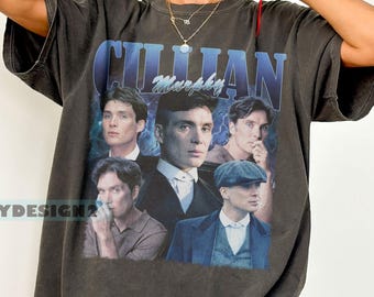 Cillian Murphy Vintage Shirt, Peaky Blinders Graphic Tee, Thomas Shelby Style Unisex Oversized T-Shirt