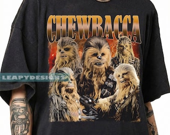 Vintage Chewbacca Shirt, Retro Star Wars Graphic Tee, Wookiee Character T-Shirt, Sci Fi Movie Fan Gift, Unisex Streetwear Tee