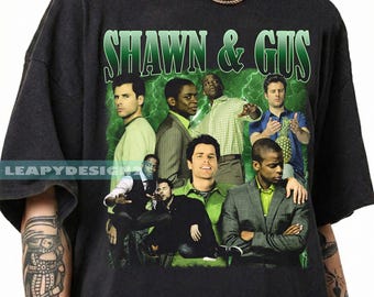 Shawn & Gus Retro Psych TV Show Graphic T-Shirt, 90s Style Fan Tee